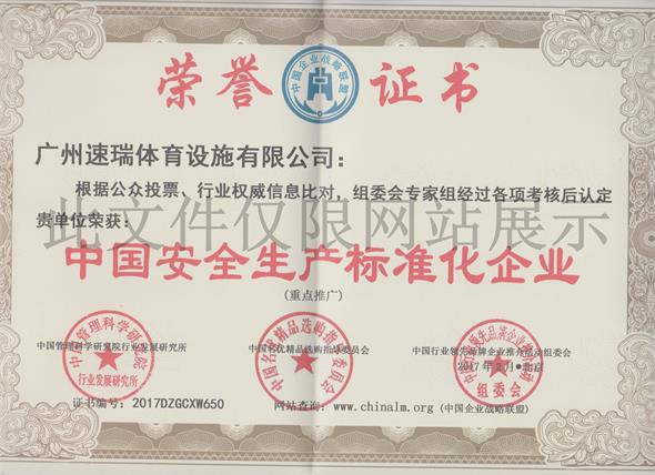 速瑞榮譽(yù)證書(shū)