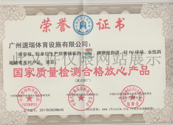 速瑞榮譽(yù)證書(shū)