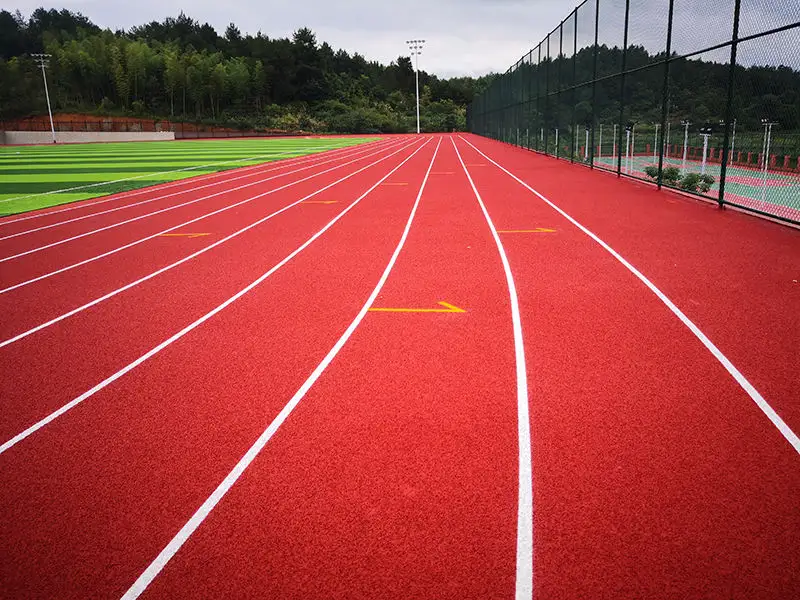 山東東營塑膠跑道施工生產廠家濱州學校新國標13mm混合型跑道工程施工每平方米造價